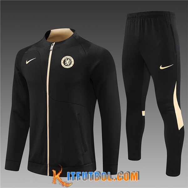Chandal Equipos De Futbol - Chaqueta FC Chelsea Ninos Negro 2023/2024