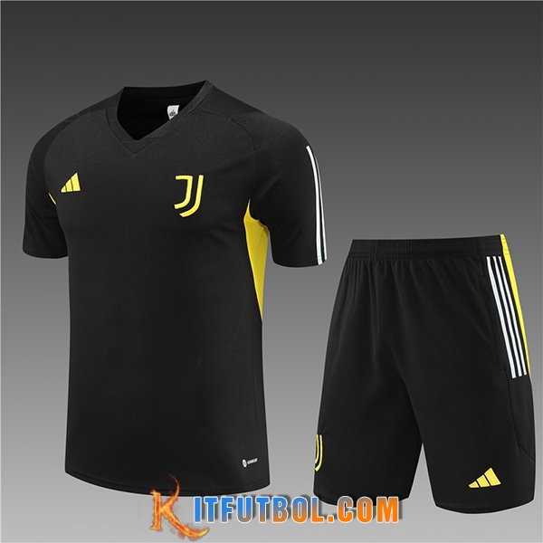 Camiseta Entrenamiento + Cortos Juventus Ninos Negro 2023/2024