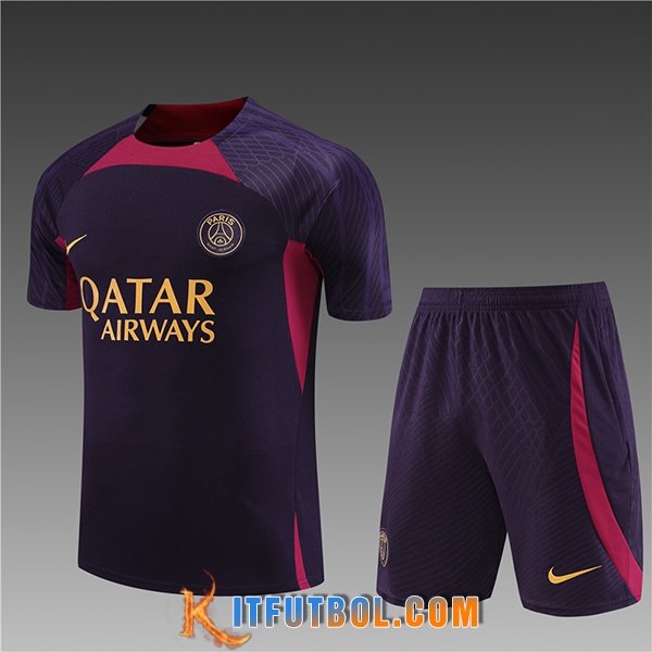 Camiseta Entrenamiento + Cortos PSG Ninos Violeta 2023/2024