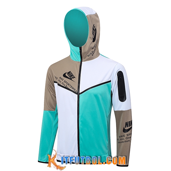 Chaqueta Con Capucha Nike Verde/Blanco 2023/2024