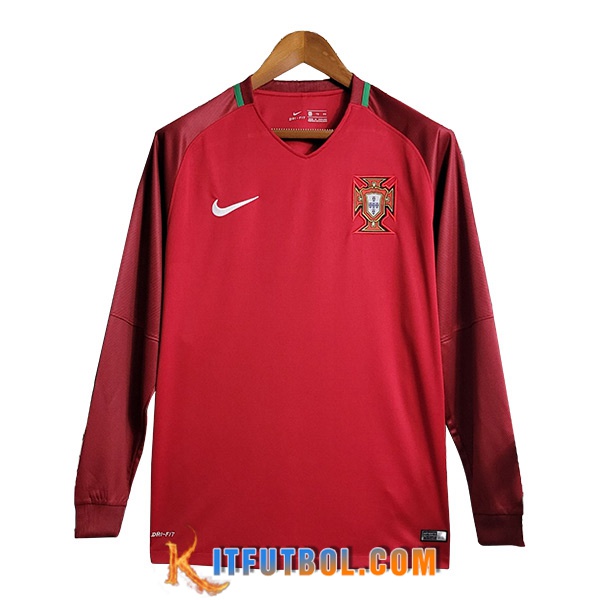 Camisetas De Futbol Portugal Retro Primera Manga Larga 2016/2017
