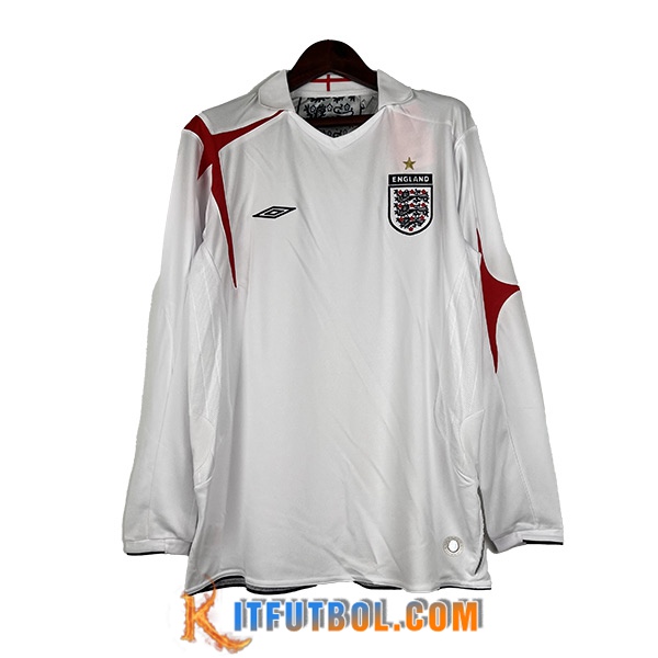 Camisetas De Futbol Inglaterra Retro Primera Manga Larga 2006/2007