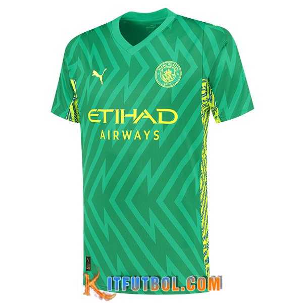 Camisetas De Futbol Manchester City Portero Verde 2023/2024