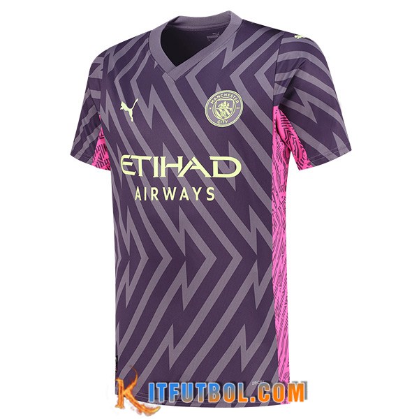 Camisetas De Futbol Manchester City Portero Violeta 2023/2024