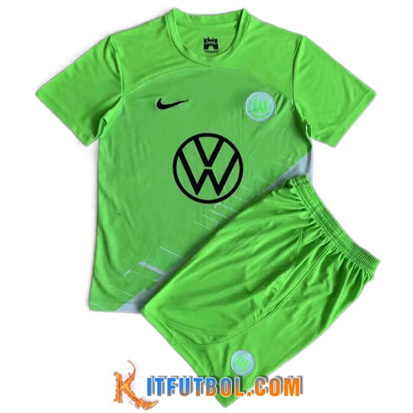 Camisetas De Futbol Vfl Wolfsburg Ninos Primera 2023/2024
