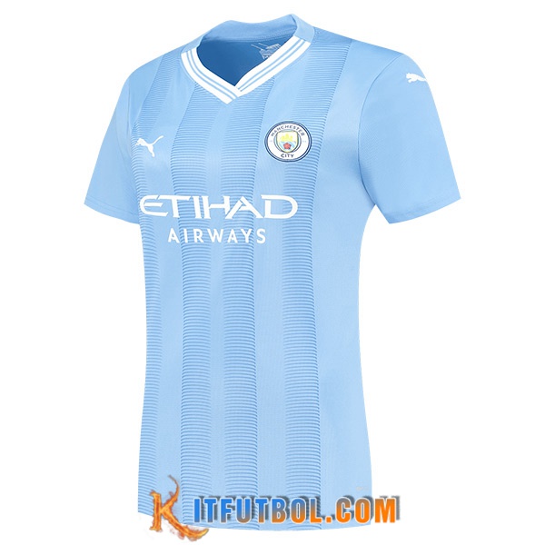 Camisetas De Futbol Manchester City Mujer Primera 2023/2024