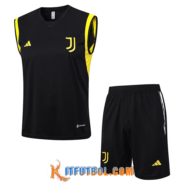 Camiseta Entrenamiento sin mangas + Cortos Juventus Negro 2023/2024