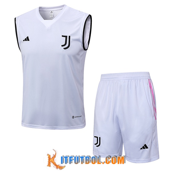 Camiseta Entrenamiento sin mangas + Cortos Juventus Blanco 2023/2024 -02