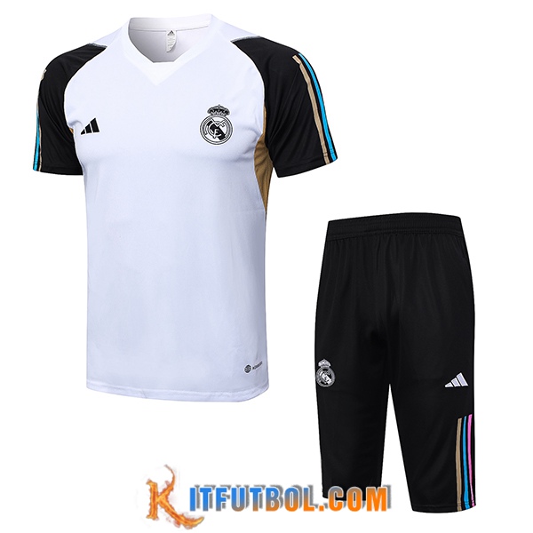 Camiseta Entrenamiento + Cortos Real Madrid Blanco 2023/2024 -05