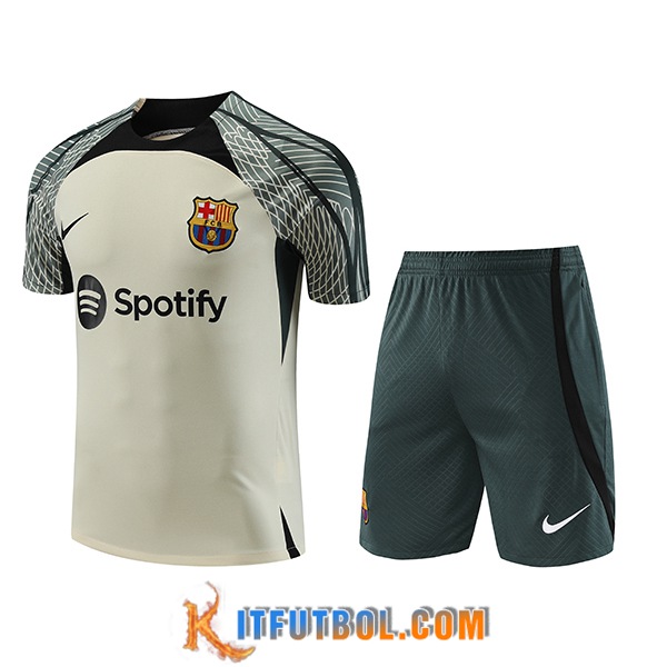 Camiseta Entrenamiento + Cortos Jordan FC Barcellona Verde 2023/2024