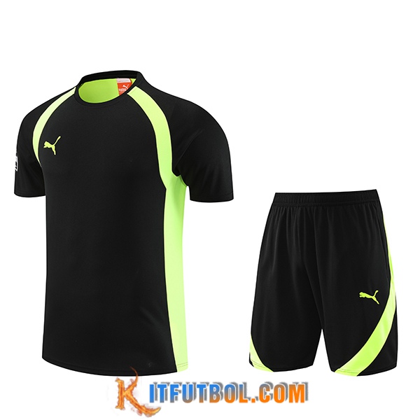 Camiseta Entrenamiento + Cortos Puma Negro 2023/2024