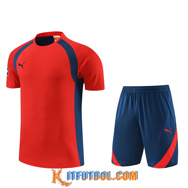 Camiseta Entrenamiento + Cortos Puma Rojo 2023/2024