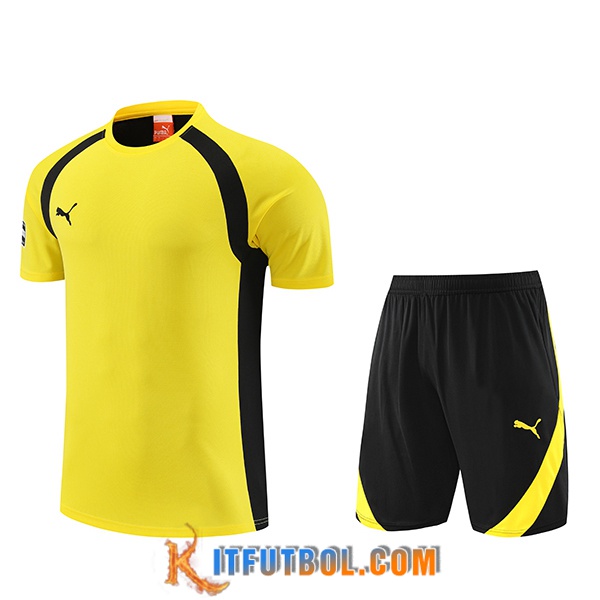 Camiseta Entrenamiento + Cortos Puma Amarillo 2023/2024