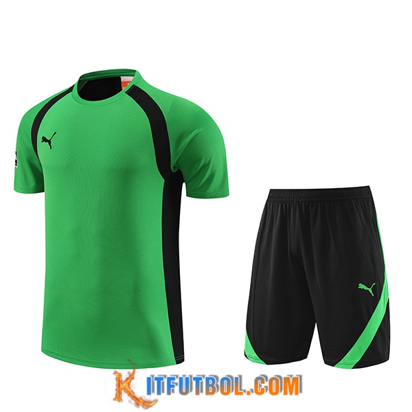 Camiseta Entrenamiento + Cortos Puma Verde 2023/2024