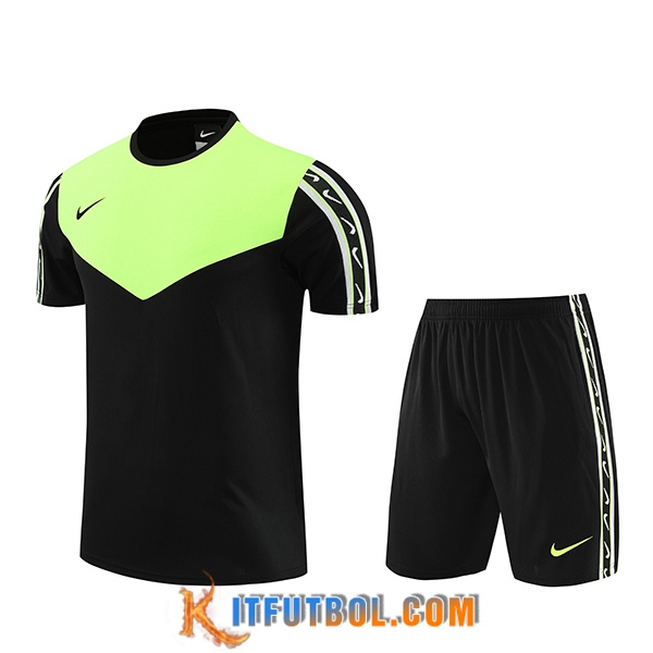 Camiseta Entrenamiento + Cortos Nike Negro/Verde 2023/2024