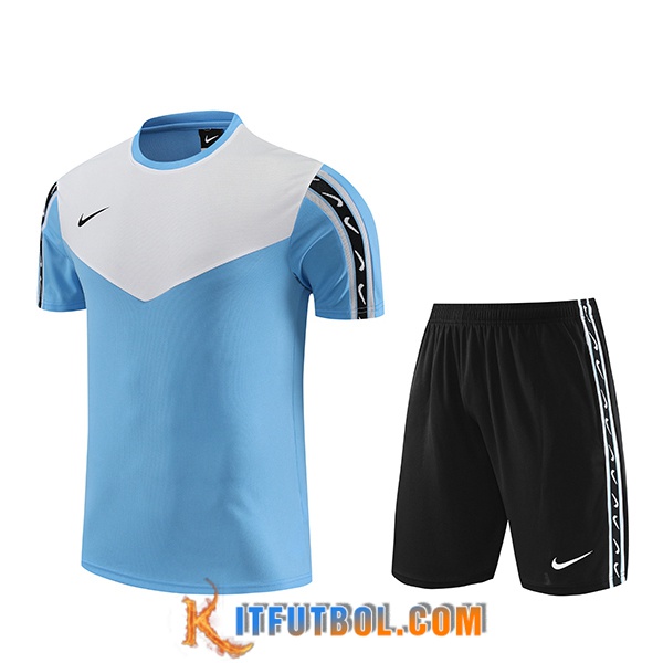 Camiseta Entrenamiento + Cortos Nike Azul/Blanco 2023/2024