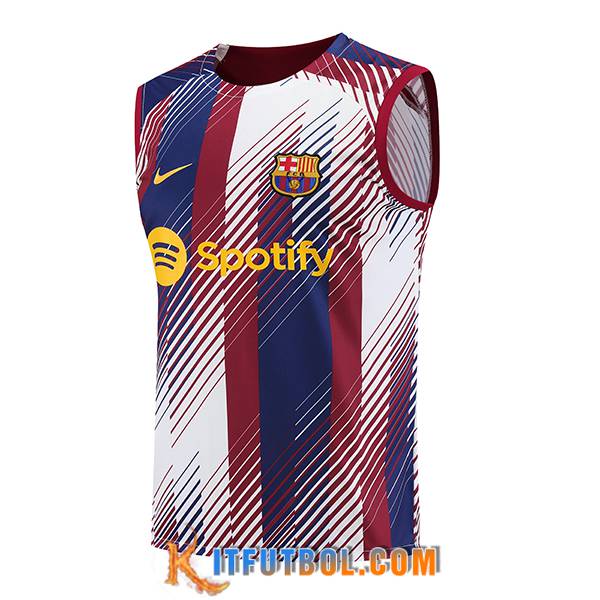 Chalecos De Futbol FC Barcellona Blanco/Azul/Rojo 2023/2024