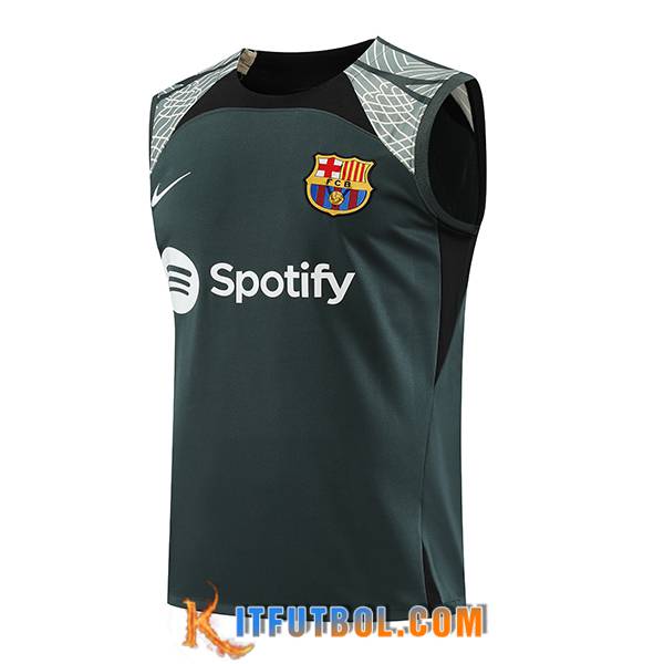 Chalecos De Futbol FC Barcellona Verde 2023/2024 -03