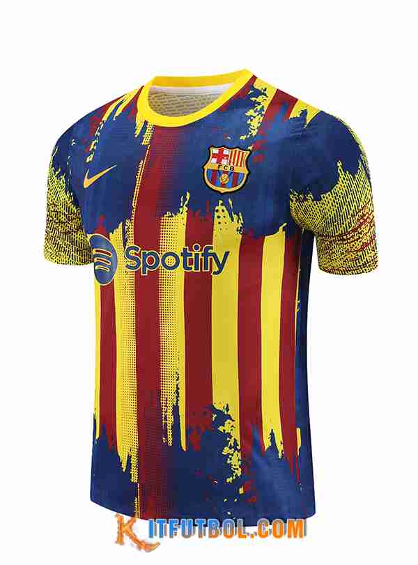 Camiseta Entrenamiento FC Barcellona Rojo/Amarillo 2023/2024