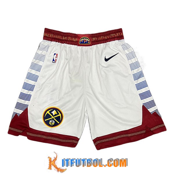 Cortos NBA Denver Nuggets 2023/24 Blanco/Rojo