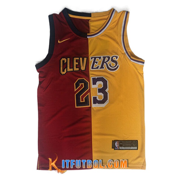 Camisetas Cleveland Cavaliers (JAMES #23) 2023/24 Rojo/Amarillo