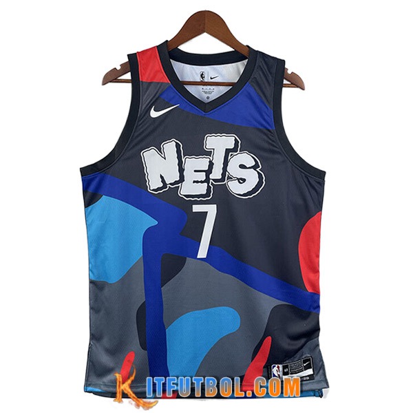 Camisetas Brooklyn Nets (DURANT #7) 2023/24 Azul/Gris