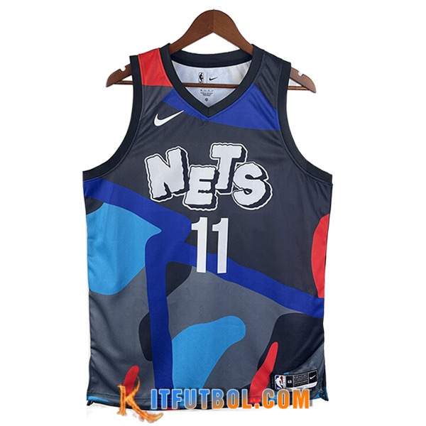 Camisetas Brooklyn Nets (IRVING #11) 2023/24 Azul/Gris