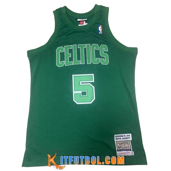 Camisetas Boston Celtics (GARNETT #5) 2023/24 Verde -02