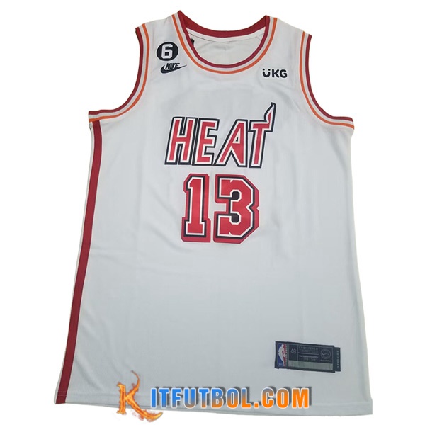 Camisetas Miami Heat (ADEBAYO #13) 2023/24 Blanco -06