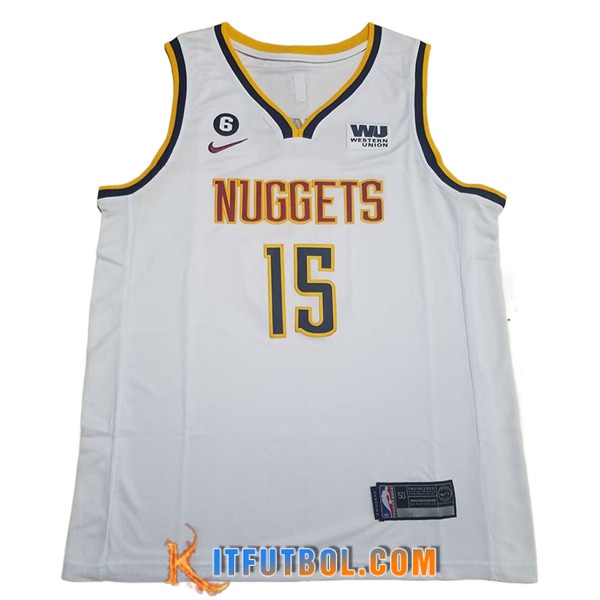 Camisetas Denver Nuggets (JOKIC #15) 2023/24 Blanco -04