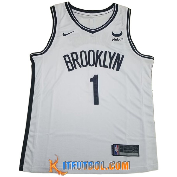 Camisetas Brooklyn Nets (BRIDGES #1) 2023/24 Blanco -03