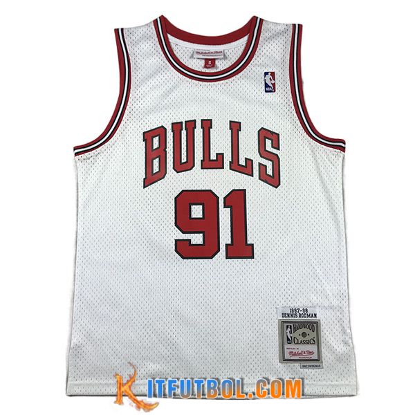 Camisetas Chicago Bulls (RODMAN #91) 2023/24 Blanco