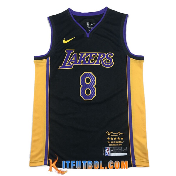 Camisetas Los Angeles Lakers (BRYANT #8) 2023/24 Negro