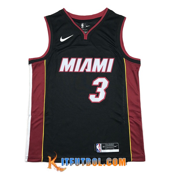 Camisetas Miami Heat (WADE #3) 2023/24 Negro -04