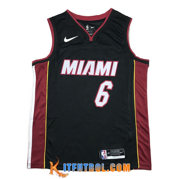 Camisetas Miami Heat (JAMES #6) 2023/24 Negro