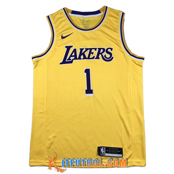 Camisetas Los Angeles Lakers (RUSSELL #1) 2023/24 Amarillo