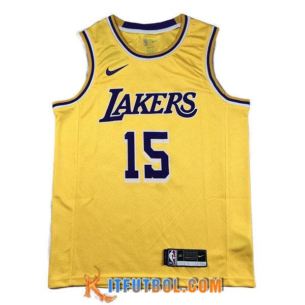 Camisetas Los Angeles Lakers (REAVES #15) 2023/24 Amarillo -02