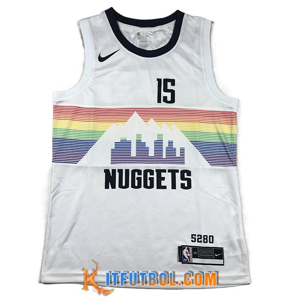 Camisetas Denver Nuggets (JOKIC #15) 2023/24 Blanco -02