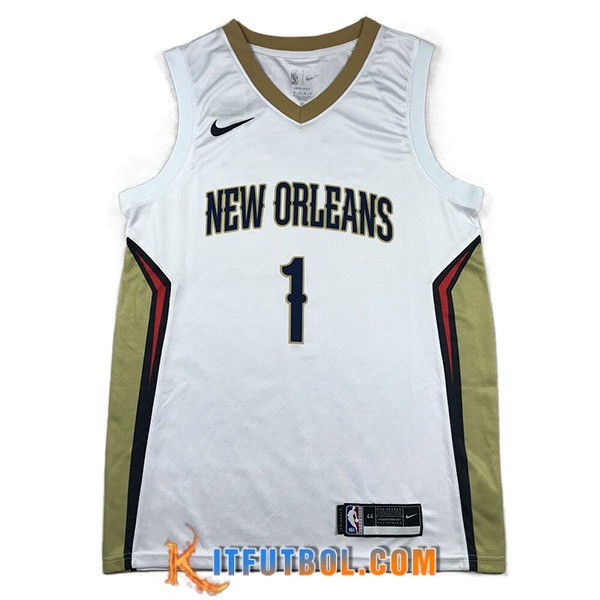 Camisetas New Orleans Pelicans (WILLIAMSON #1) 2023/24 Blanco