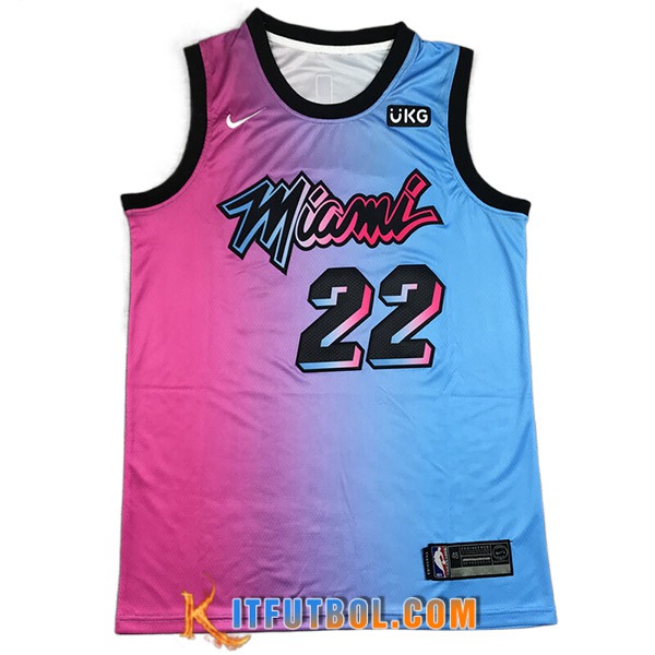 Camisetas Miami Heat (BUTLER #22) 2023/24 Azul/Rosa
