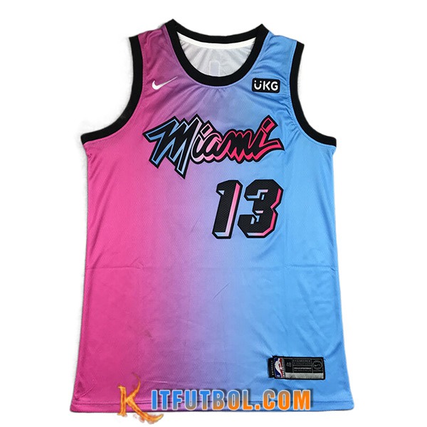 Camisetas Miami Heat (ADEBAYO #13) 2023/24 Azul/Rosa