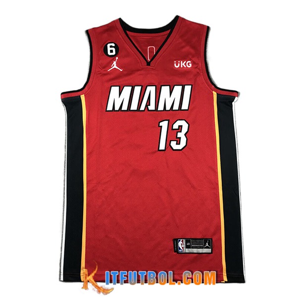 Camisetas Miami Heat (ADEBAYO #13) 2023/24 Rojo -02