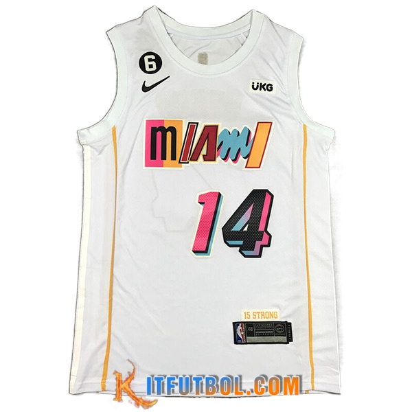Camisetas Miami Heat (HERRO #14) 2023/24 Blanco -04