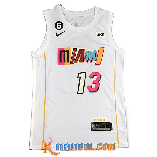 Camisetas Miami Heat (ADEBAYO #13) 2023/24 Blanco -03