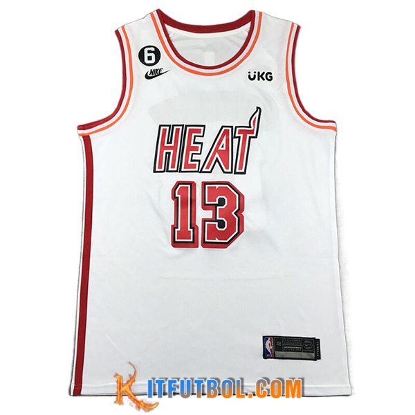 Camisetas Miami Heat (ADEBAYO #13) 2023/24 Blanco -02
