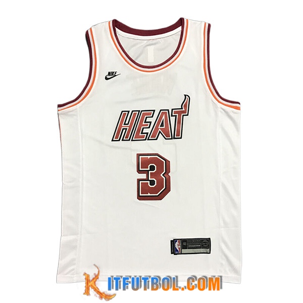 Camisetas Miami Heat (WADE #3) 2023/24 Blanco -02