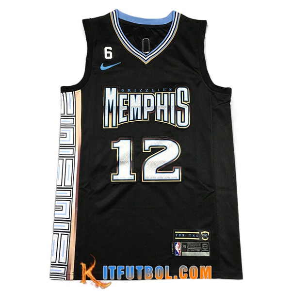 Camisetas Memphis Grizzlies (MORANT #12) 2023/24 Negro -02