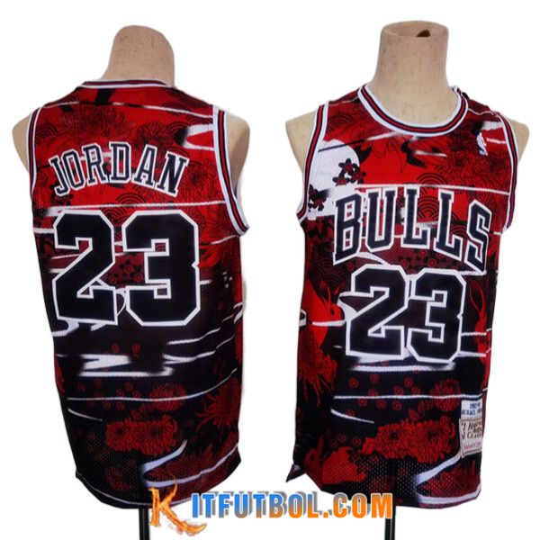 Camisetas Chicago Bulls (JORDAN #23) 2023/24 Negro/Rojo -02