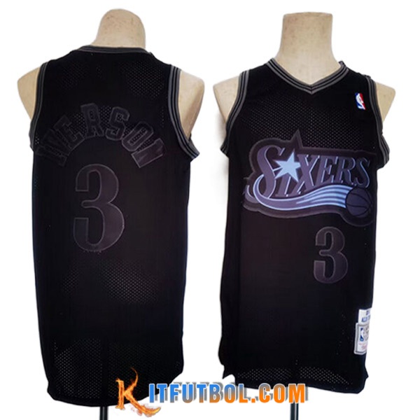 Camisetas Philadelphia 76ers (IVERSON #3) 2023/24 Negro