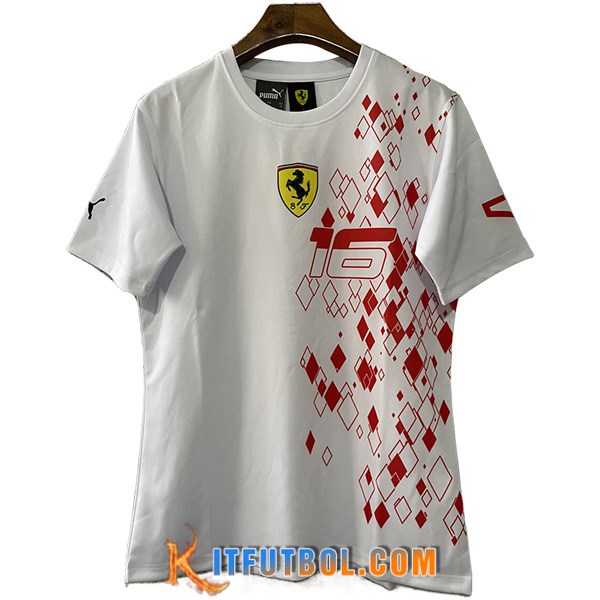 Camiseta de manga corta F1 Scuderia Ferrari Team Blanco 2023